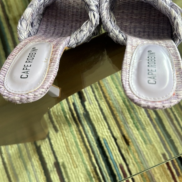Cape Robbin Lidia Purple Woven Heeled Sandals - Picture 4 of 6
